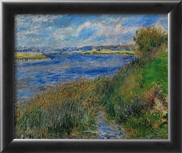 Banks of the Seine River at Champrosay, c.1876 - Pierre Auguste Renoir Painting